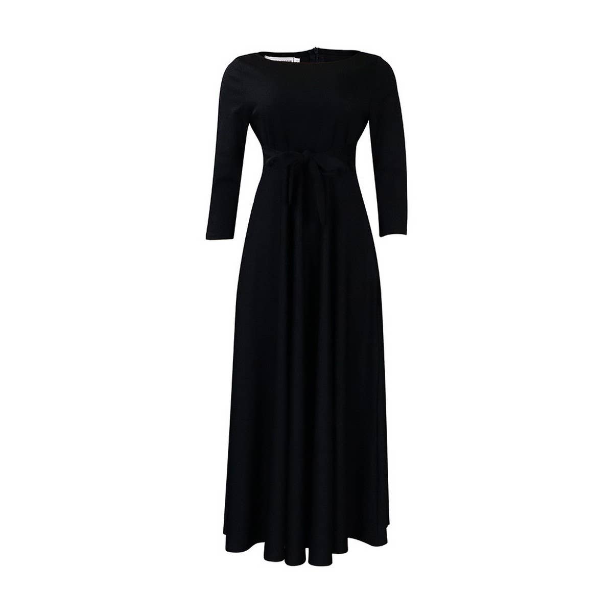 FASHIONABLE AND ELEGANT LACE-UP PLUS SIZE DRESS_CWDMD3654