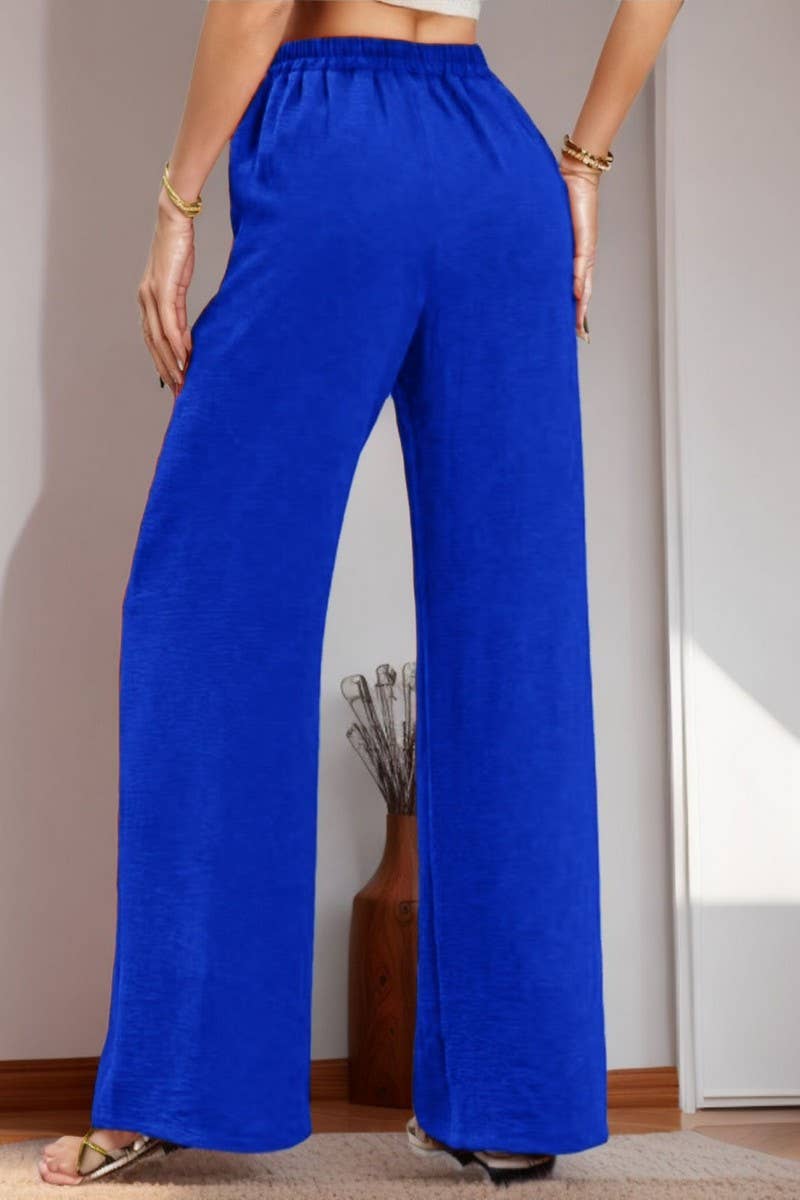 CWBLP1978_CASUAL DRAWSTRING WAIST POCKET RELAXED FIT PANTS