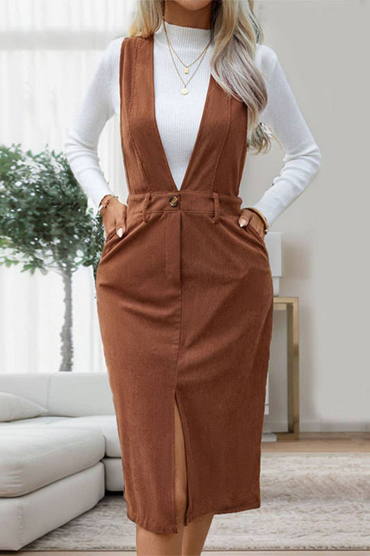 CWDTD0422_LONG AND VERSATILE SHOULDER STRAP SKIRT FOR WOMEN