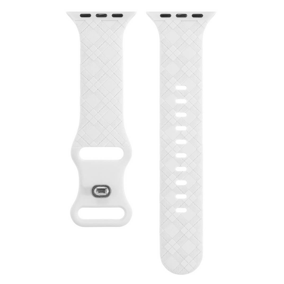 APPLE WATCH9-1 ENGRAVED CHECKERED SILICONE STRAP_CWWW0052