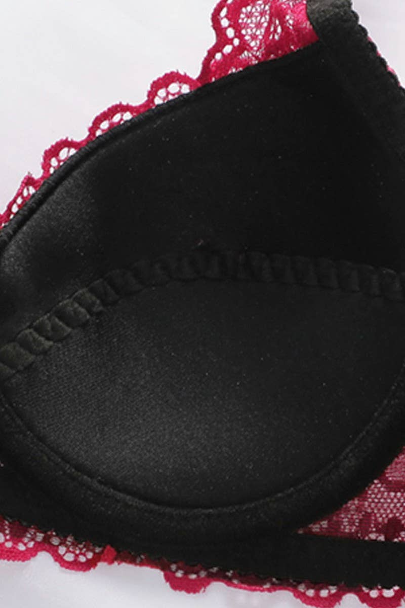 CWMU00307_LACE WIRELESS SEXY BRA & PANTY SET