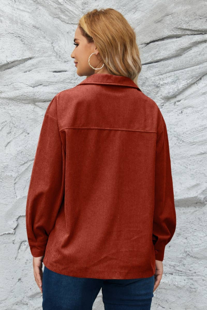 CWTSTL2121_WINTER CORDUROY LONG SLEEVE SHIRT TOP