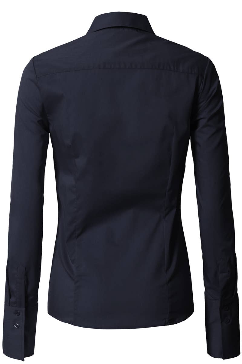 CWTDSL028_Button Down Long Sleeve Collared Shirts