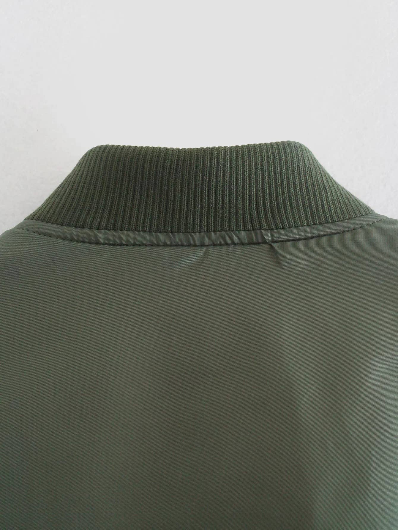 Flight jacket-style short cotton-padded jacket