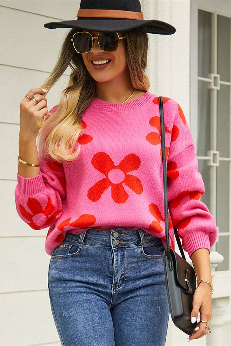 CWOSWL1658_Crew Neck Long Sleeve Pullover Sweater