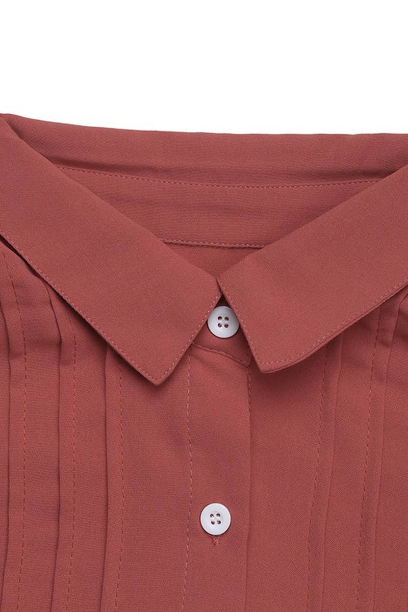 CWTBLL3703_SOLID COLOR SIMPLE BASIC BUTTON-DOWN SHIRT