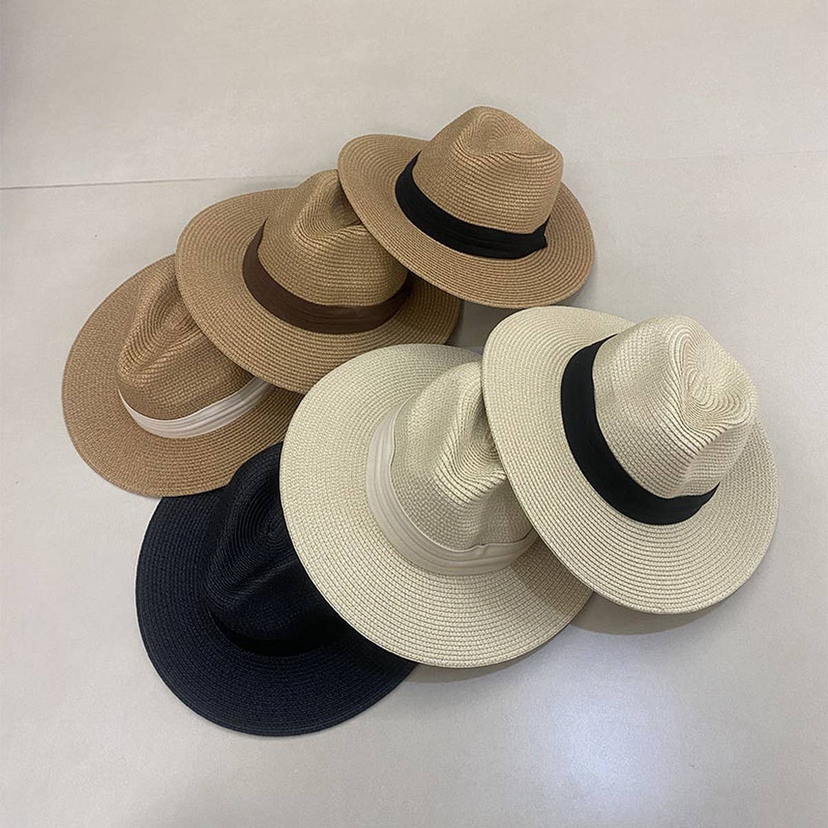 All-match simple beach vacation straw hat_CWAH3448