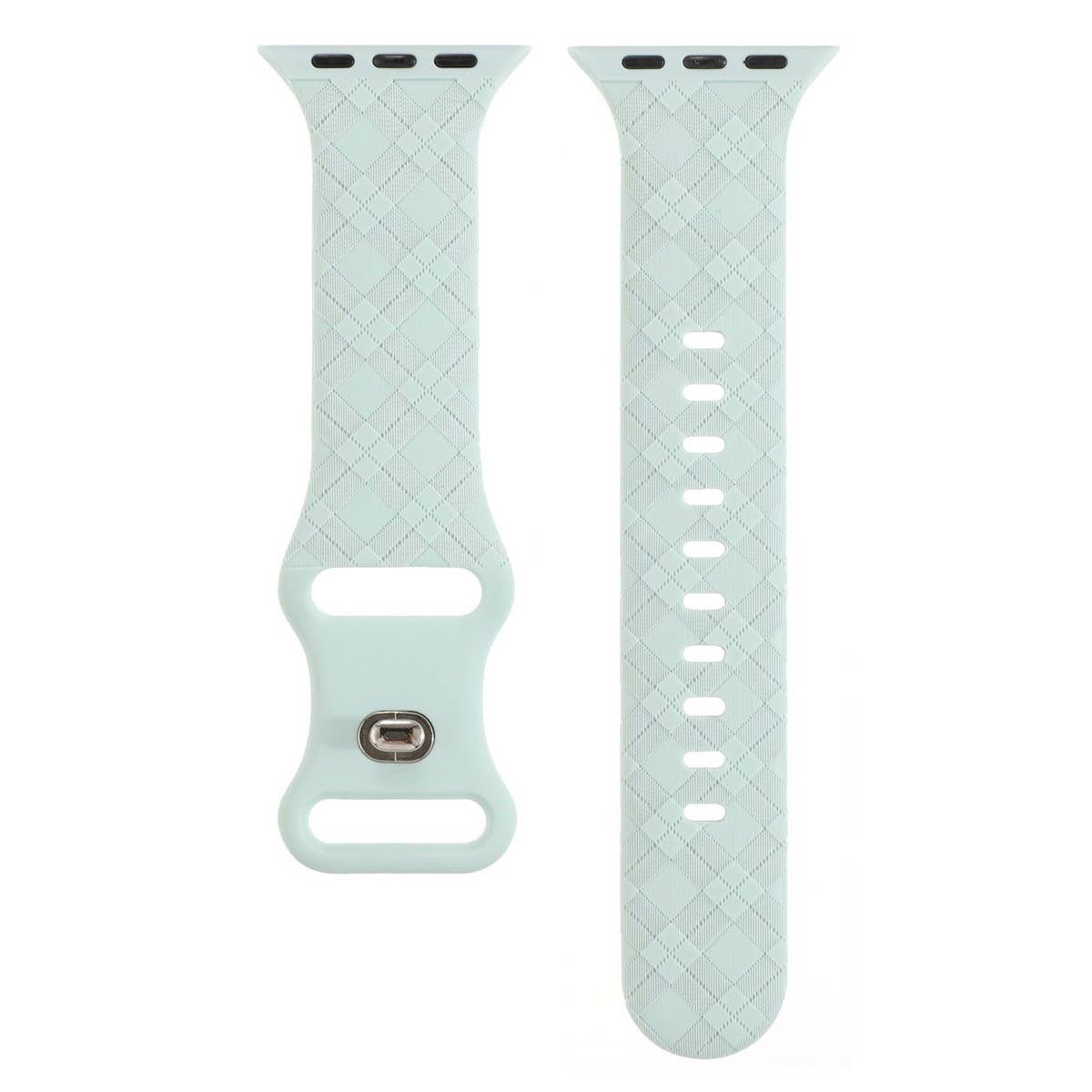 APPLE WATCH9-1 ENGRAVED CHECKERED SILICONE STRAP_CWWW0052