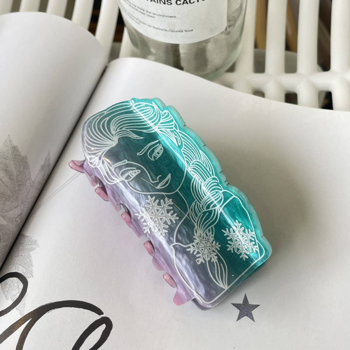 CWAHA1546_DREAM COLOR HAIR CLAW CLIP,BEAR,MERMAID,LINE