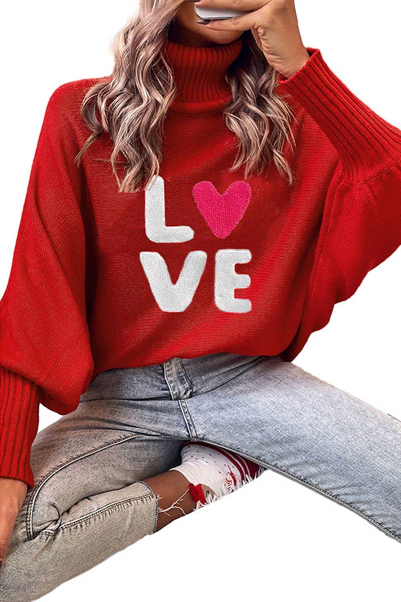 CASUAL LETTER EMBROIDERY LONG SLEEVE TOP