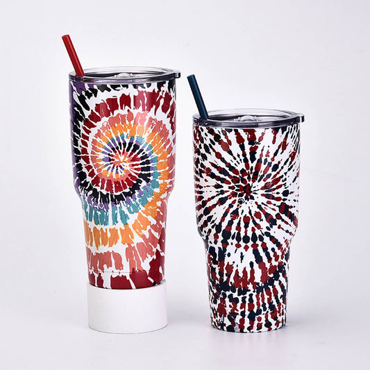 NEW TIE-DYE LARGE-CAPACITY THERMAL WATER CUP_CWMM0989
