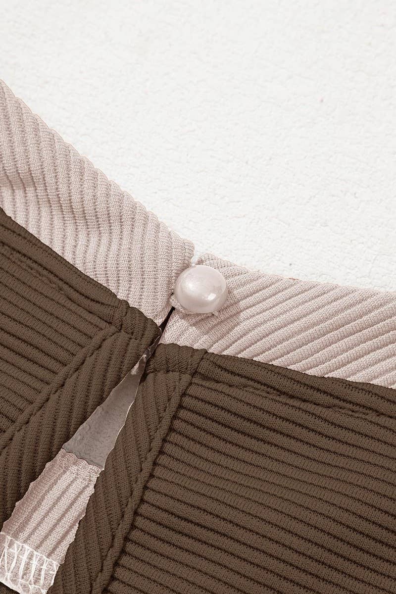 CWDSD7570_SUMMER COLOR MATCHING PERSONALITY STRAIGHT DRESS