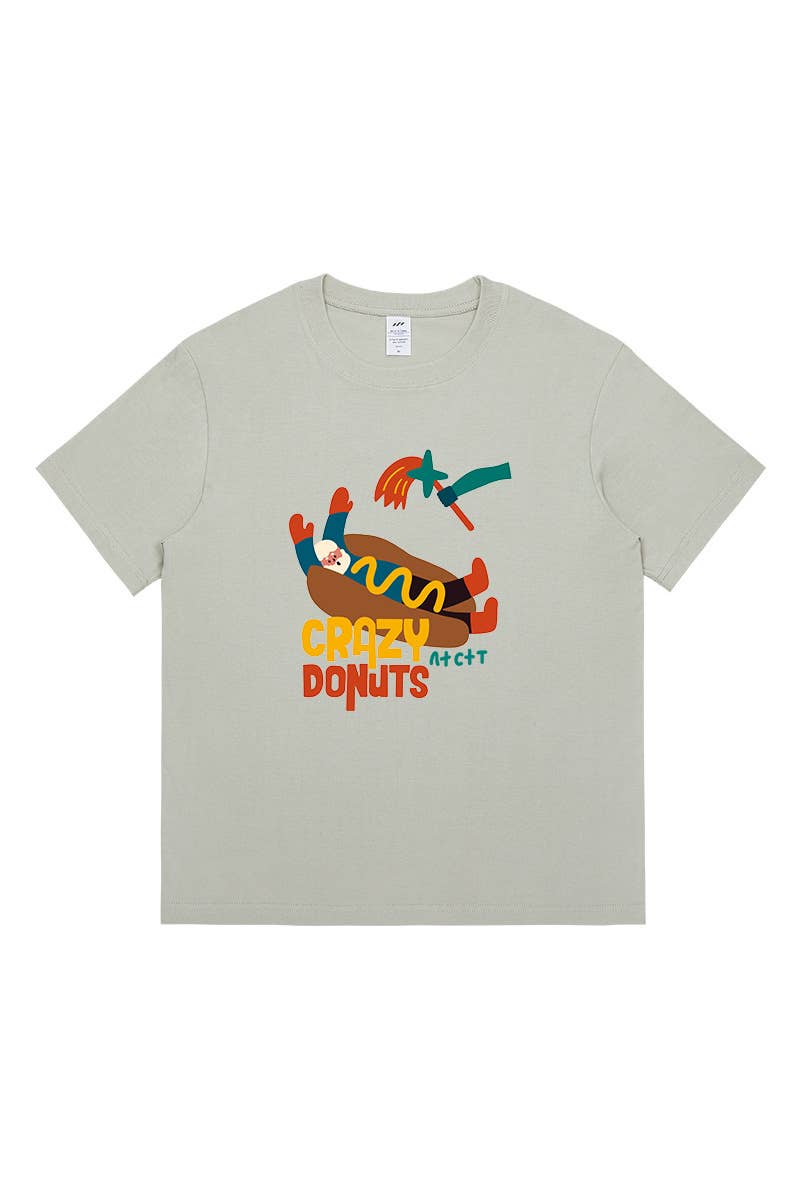 CWTTS1597_NEW SUMMER ROUND NECK SLIM SHOULDER TOP