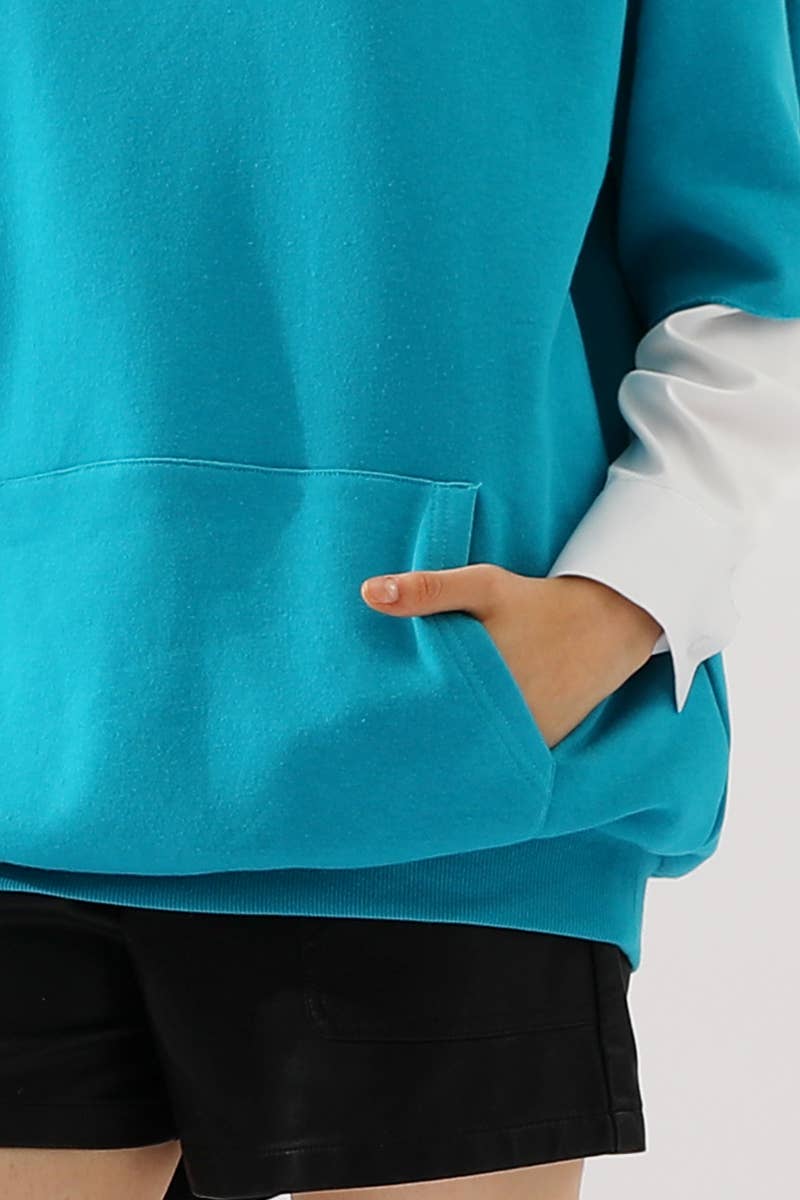 CWTTS560-P_PLUS SIZE OVERSIZED SWEATSHIRT WITH POCKET