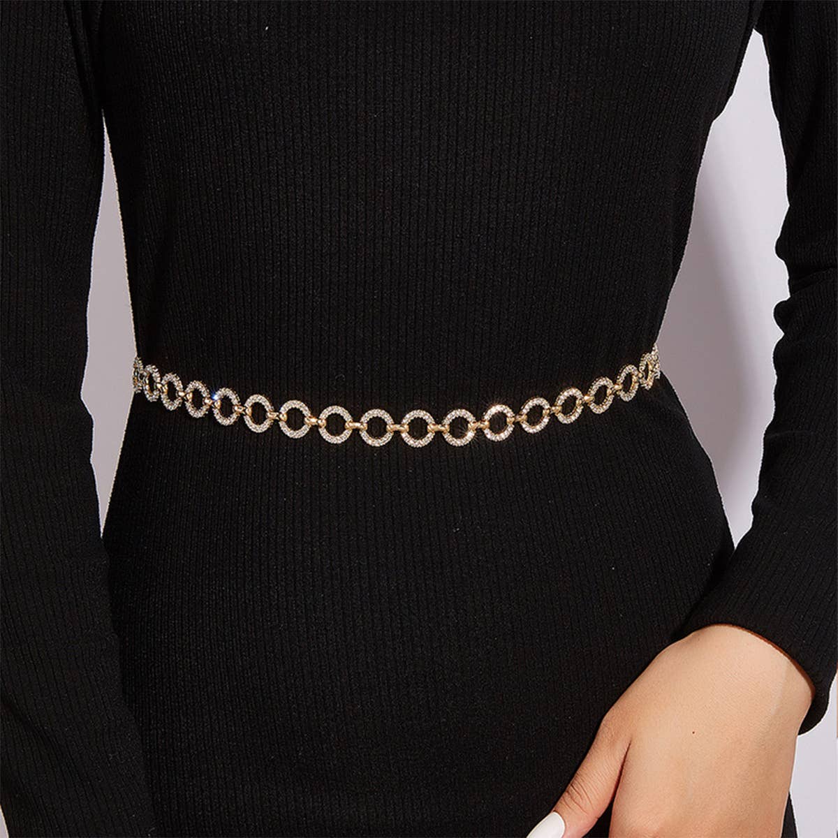 CWASC2565_RHINESTONE WAIST CHAIN METAL BELT