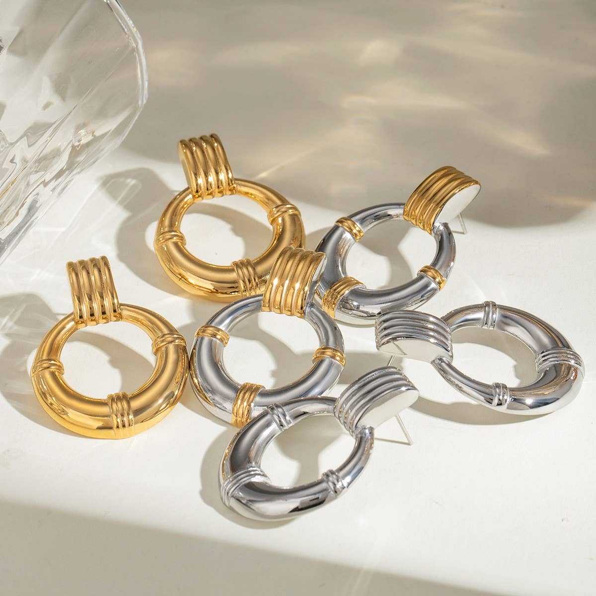 STAINLESS STEEL HOOP EARRINGS HIGH-END EARRINGS_CWASC1670