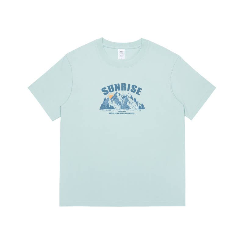 CWTTS0935_ALPHABET PRINT ROUND NECK LOOSE CASUAL T SHIRT