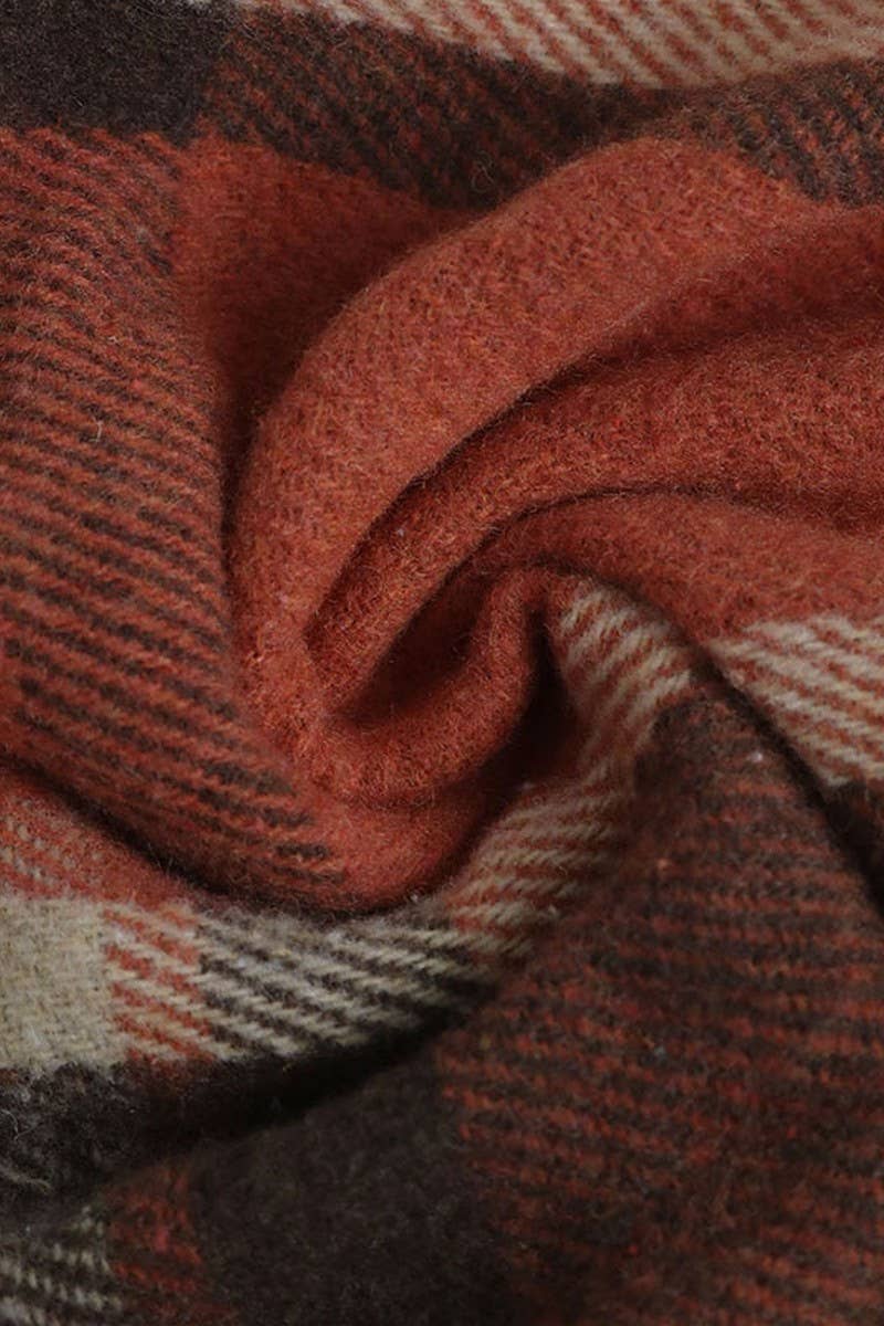 CWOV0411_SLEEVELESS LAPEL MID-LENGTH PLAID VEST