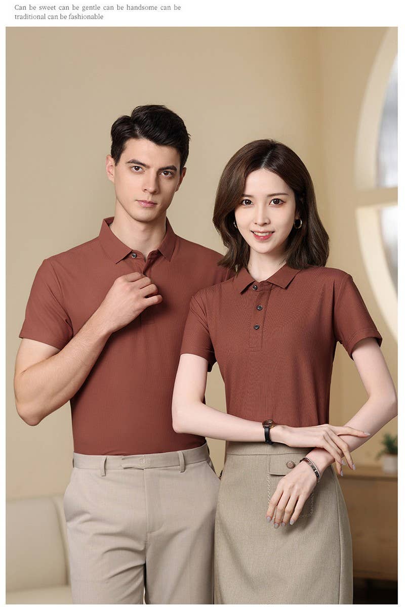 CWTBLS02456_POLO SHIRT SHORT SLEEVE SUMMER CASUAL STAPLE TOP