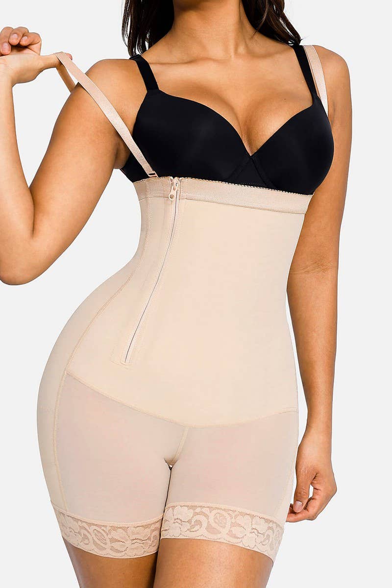 CWSBSSL0100_DETACHABLE STRAP ONE-PIECE PLUS SIZE BODY SUIT