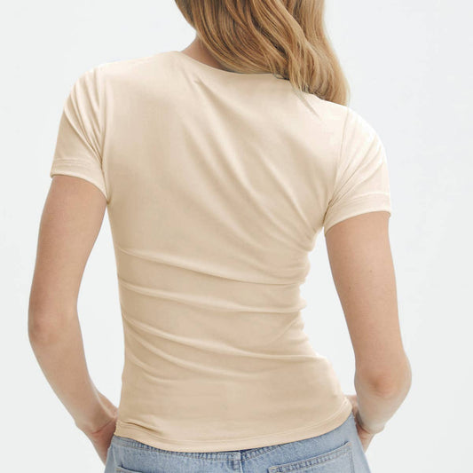 Fashion high sense simple short sleeve base T-shirt