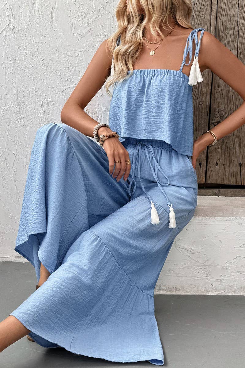 CWSTB1967_SOLID CAMI TOP & WIDE LEG PANTS TWO-PIECE SET