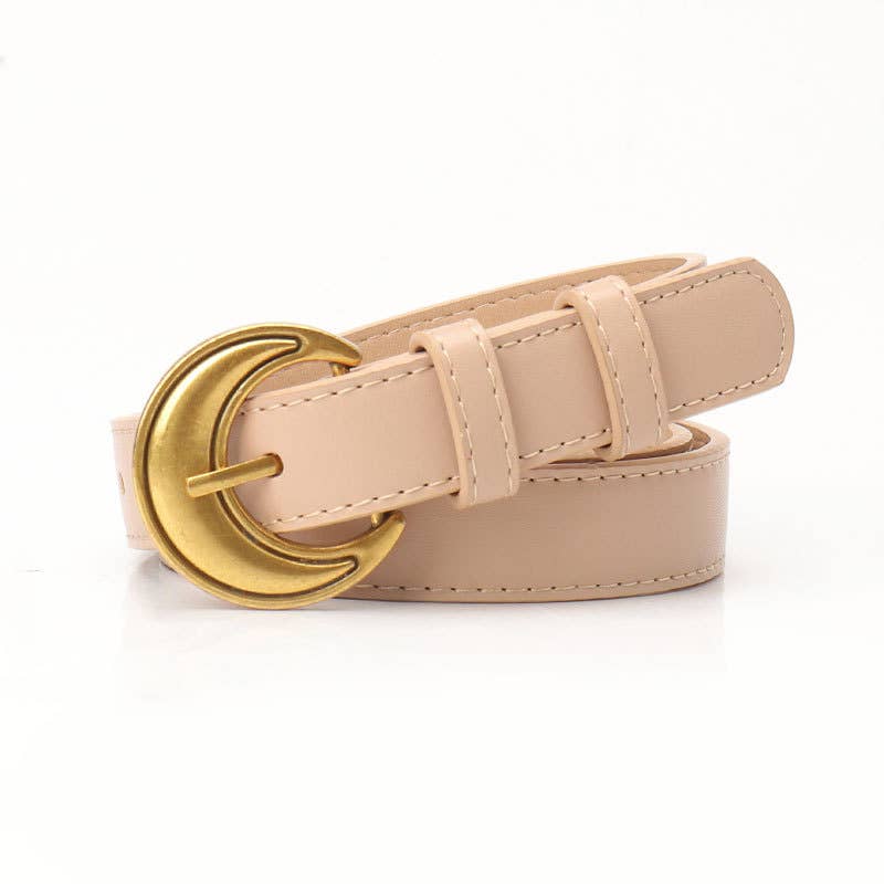 Ancient gold pin buckle crescent-shaped belt