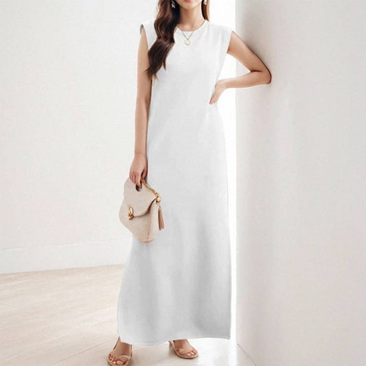 Casual French style sleeveless slimming dress