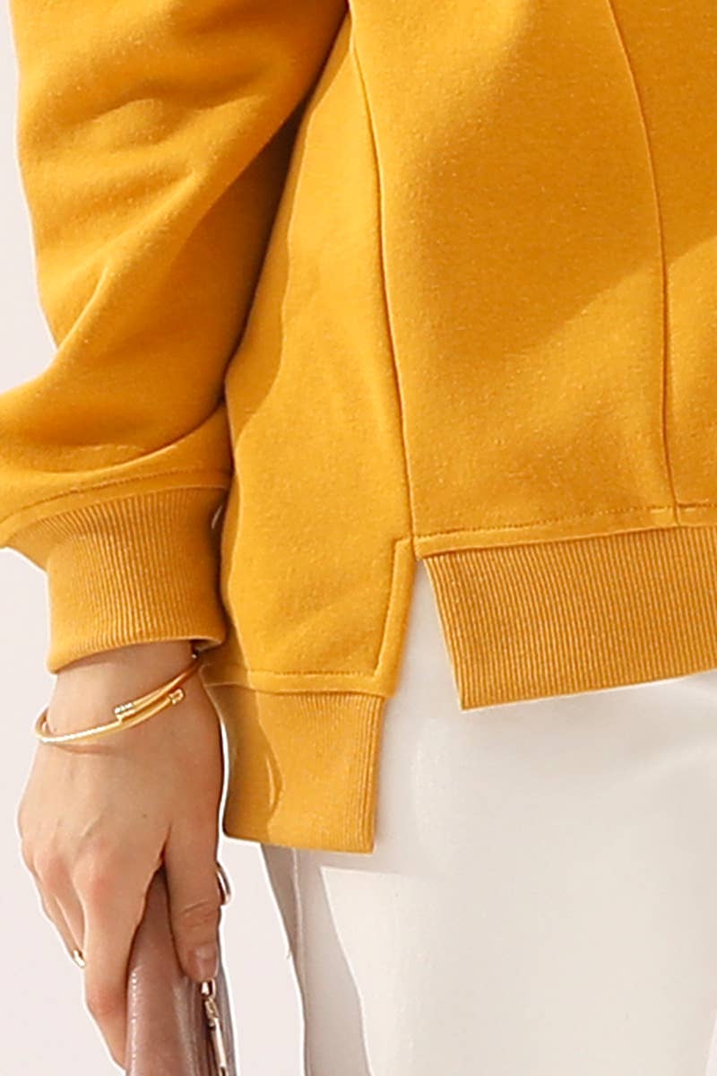 CWTTL1425_Round Neck Casual Long Sleeve Top