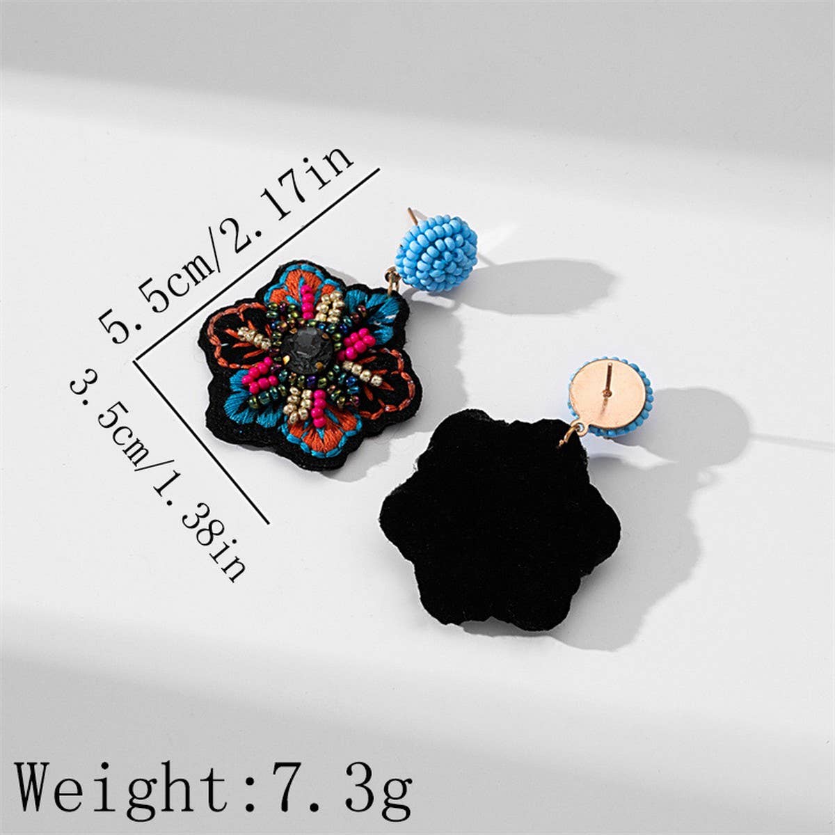 Handmade Beaded Embroidery Earrings ? Boho Style