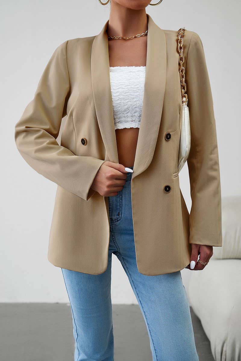 CWOCO0271_SOLID COLOR ELEGANT COMMUTER SUIT JACKET