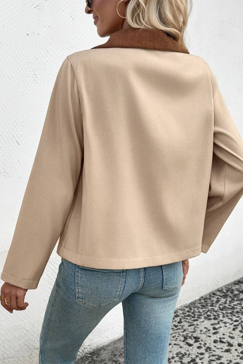 CWOCO00173_SOLID COLORBLOCK ZIP-UP COLLARED JACKET