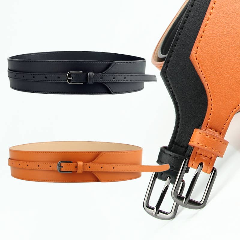 Fashionable versatile and high-end wide belt