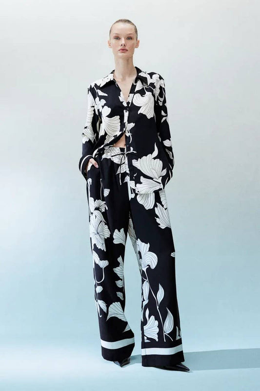 CWSS1230_COMFORTABLE CASUAL PRINTED TWO-PIECE SUIT