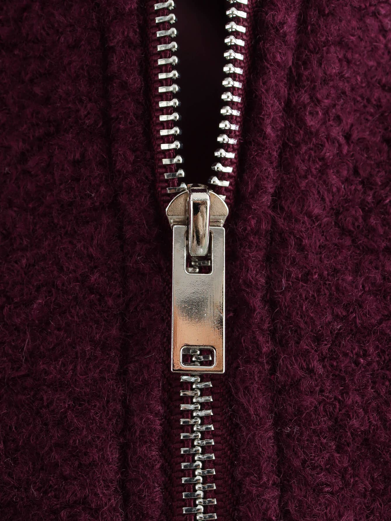 Beaded leather zipper long-sleeved short jacket