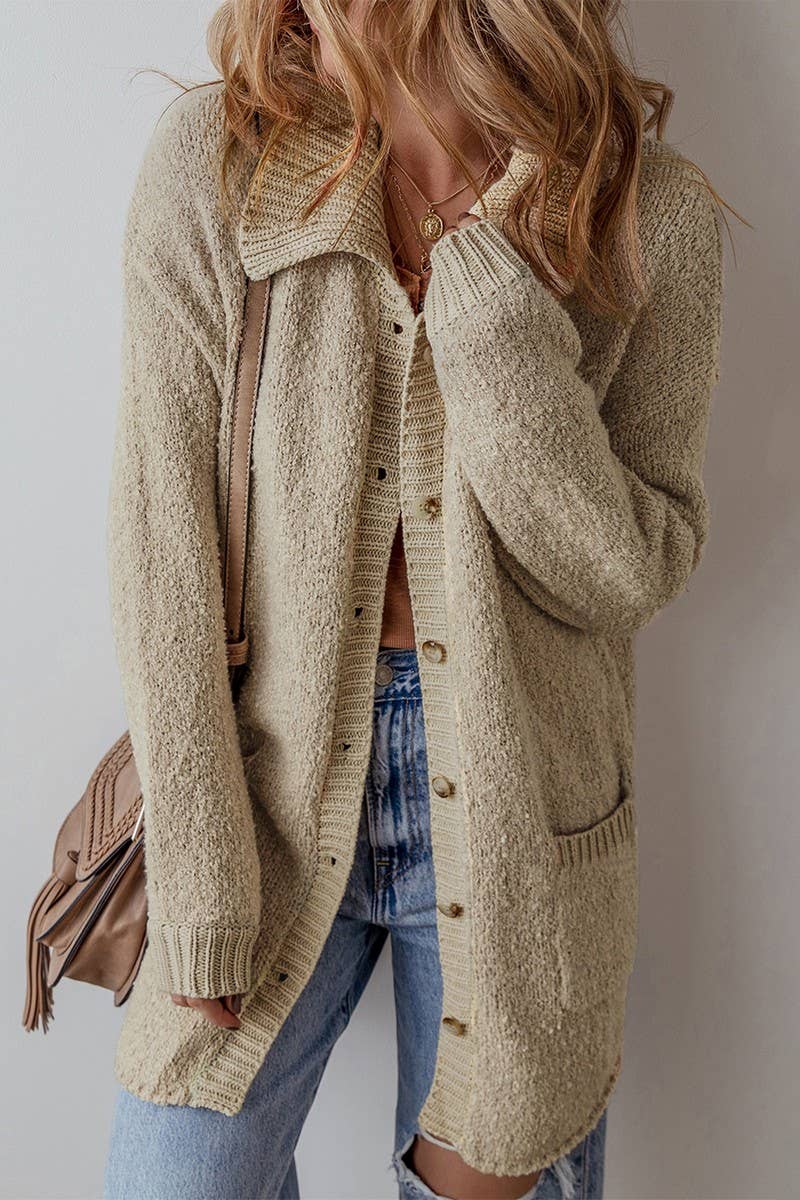 CWOCAL00708_CASUAL OVERSIZED DROP SHOULDER KNIT CARDIGAN