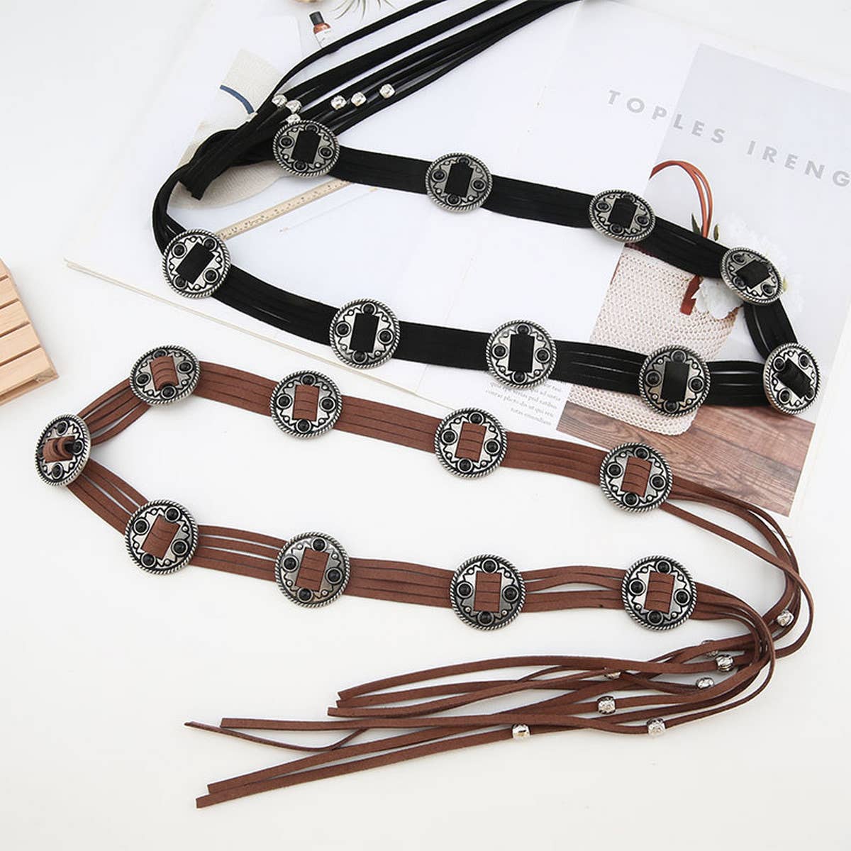 VINTAGE BOHEMIAN EMBELLISHED BELT_CWABE0260