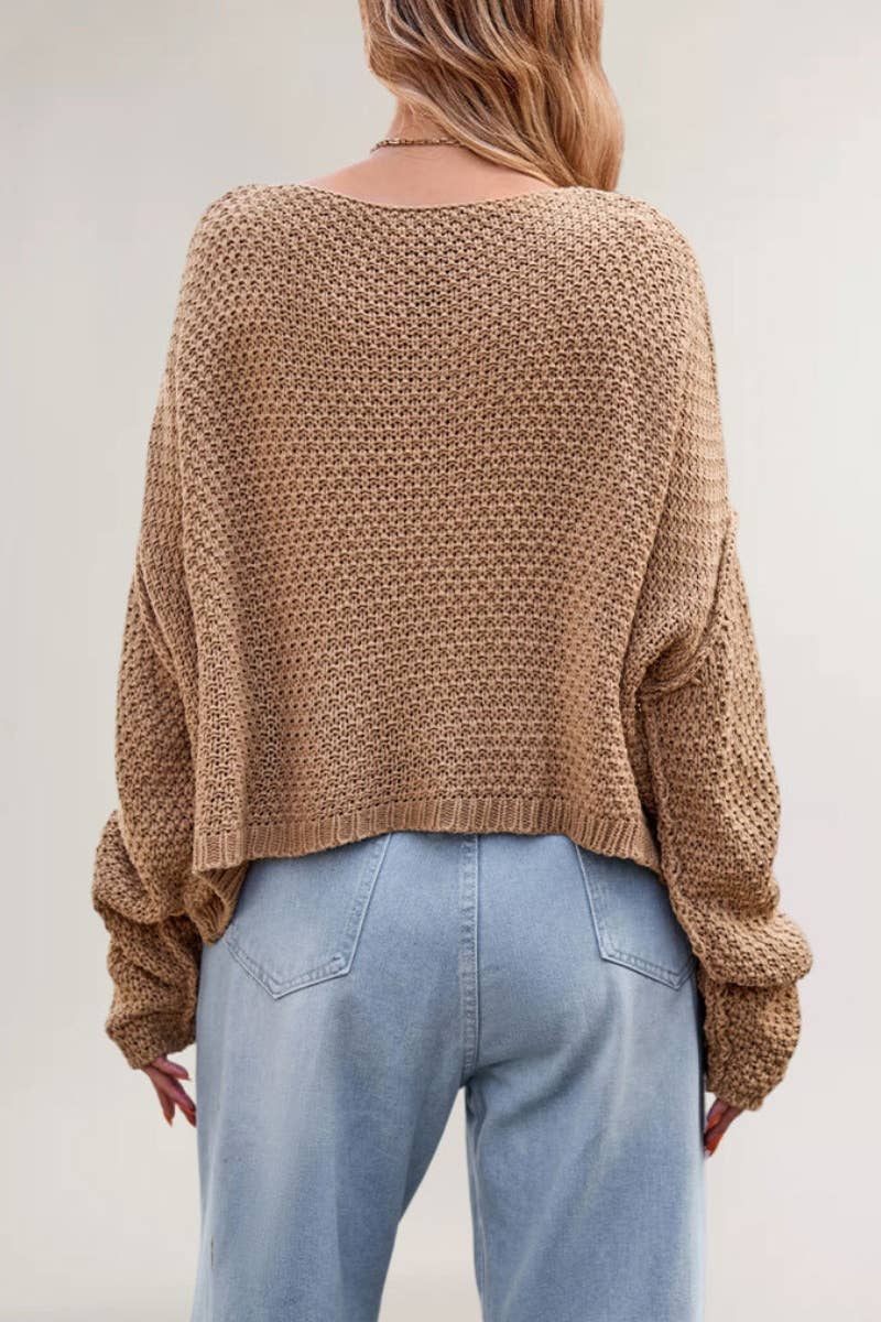 CWOSWL5847_CREW-NECK LONG SLEEVED SWEATER WITH TWIST