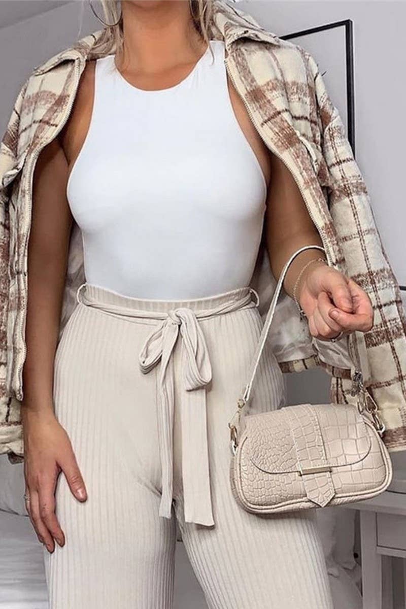 CWSBSSL0111_SOLID COLOR BODYCON SLEEVELESS TANK TOP BODYSUIT