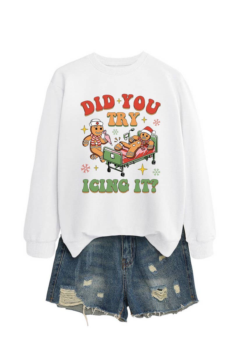 CWTBLL01331_FUNNY CHRISTMAS GRAPHIC LONG SLEEVE SWEATSHIRT