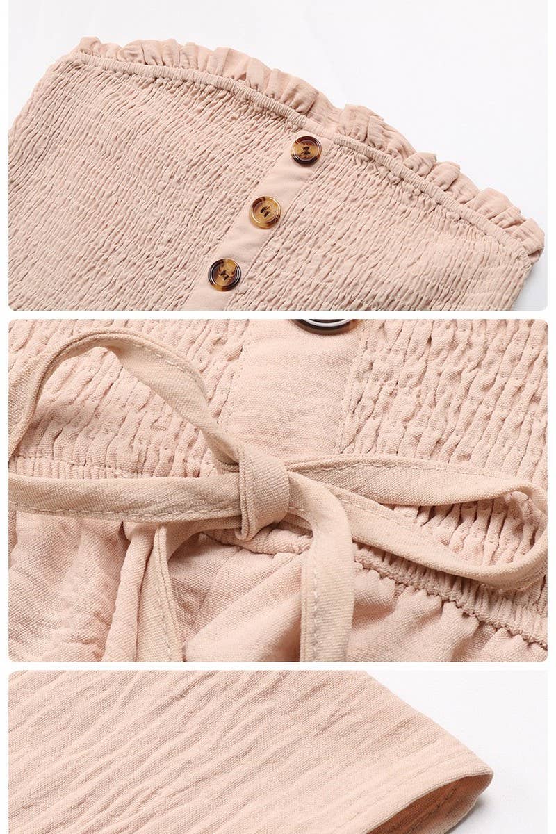 CWSJS0602_STRAPLESS ROMPER SHORTS JUMPSUIT