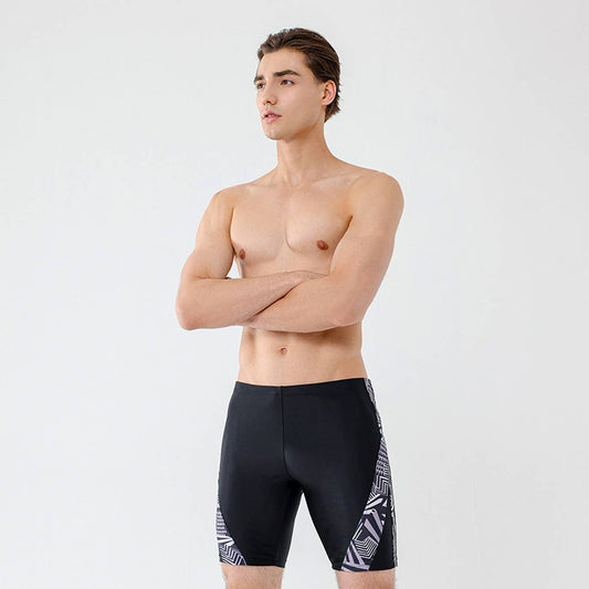 Men's 5-Inch Lined Quick Dry Swim Shorts Plus Size