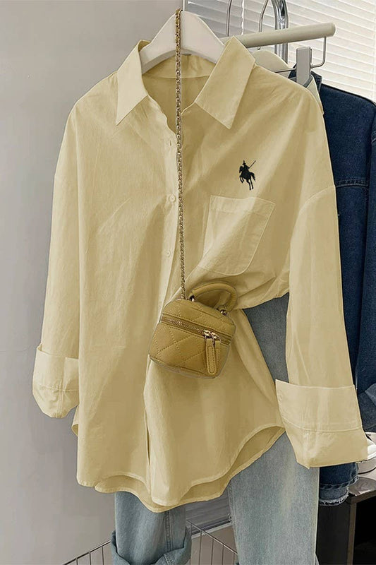 CWTSTL01011_LOOSE-FITTING LONG-SLEEVED BUTTON-DOWN SHIRT