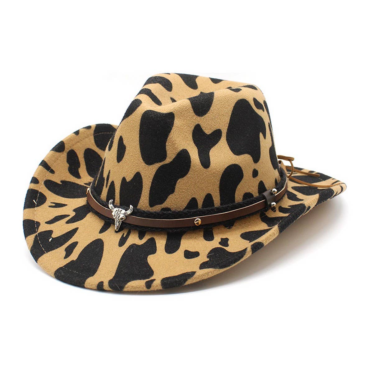 JAZZ WIDE BRIM HAT RETRO ROLLED BRIM WOOL FELT HAT_CWAH2537