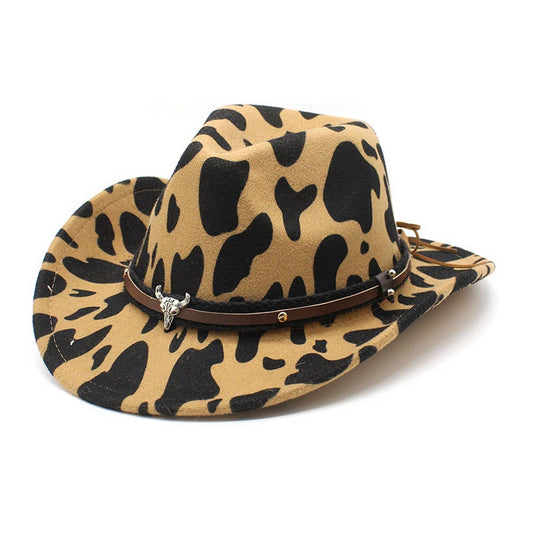 JAZZ WIDE BRIM HAT RETRO ROLLED BRIM WOOL FELT HAT_CWAH2537