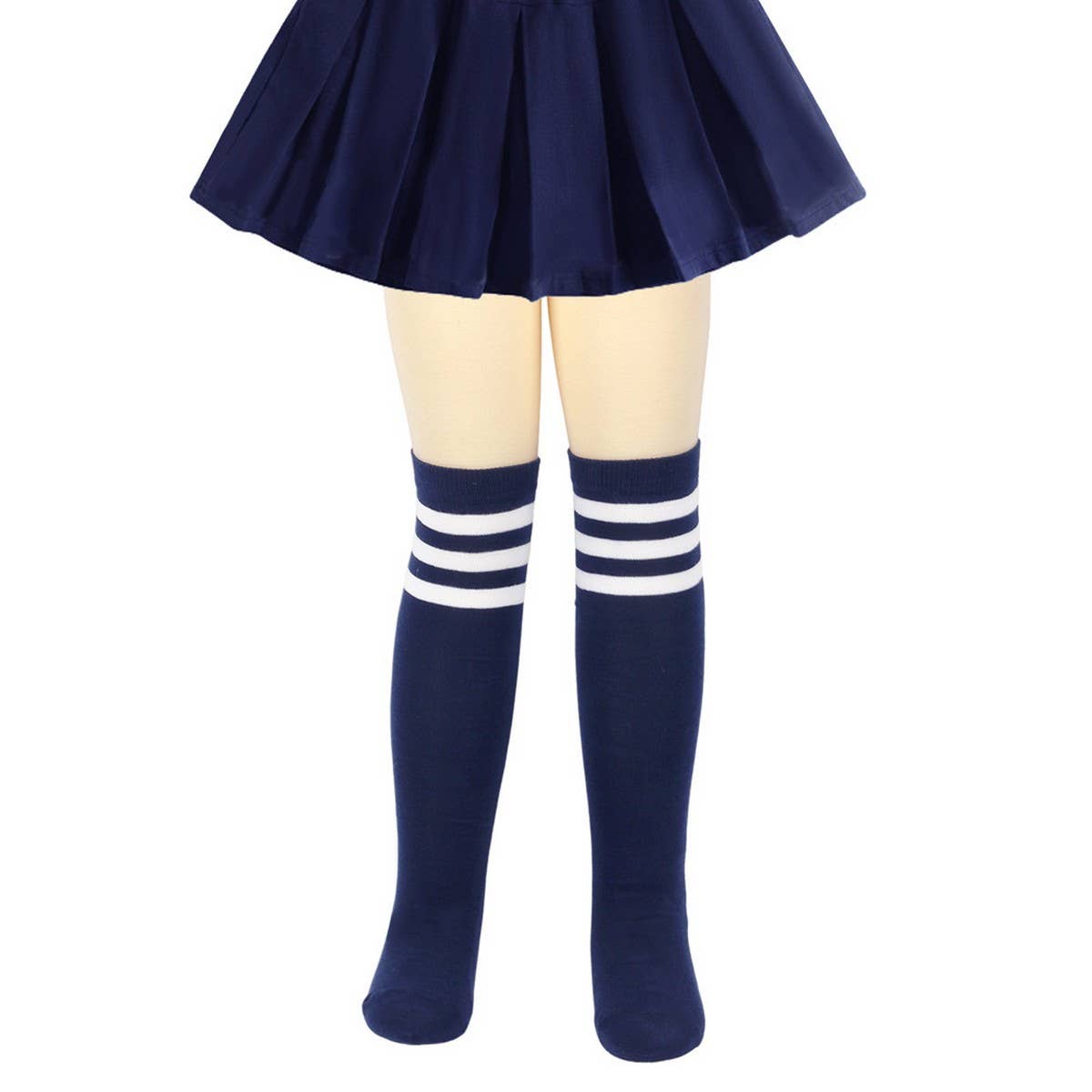 CWMM10085_KIDS STRIPED KNEE-HIGH SOCKS COSPLAY