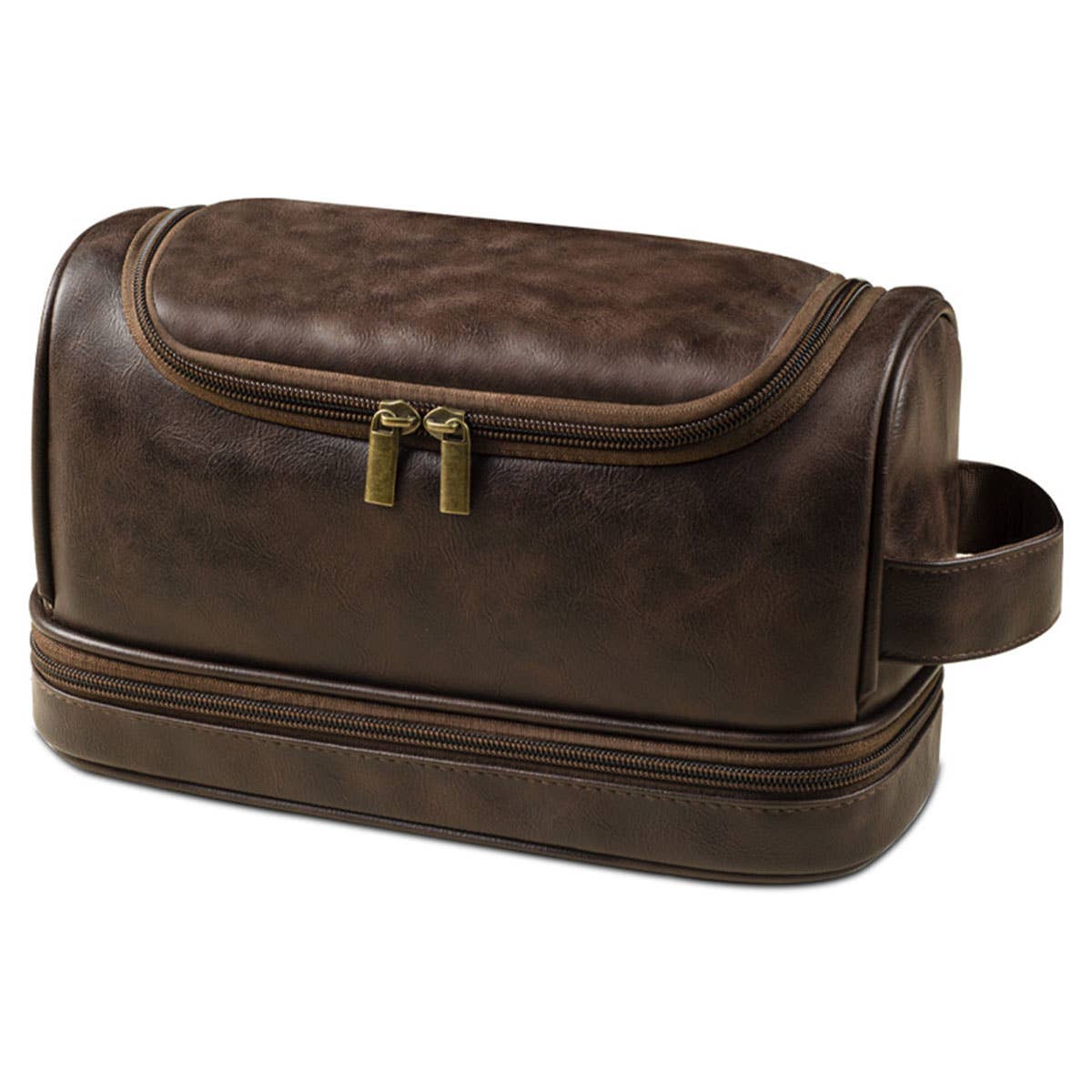 SIMPLE PORTABLE PU LEATHER COSMETIC BAG_CWAB0578