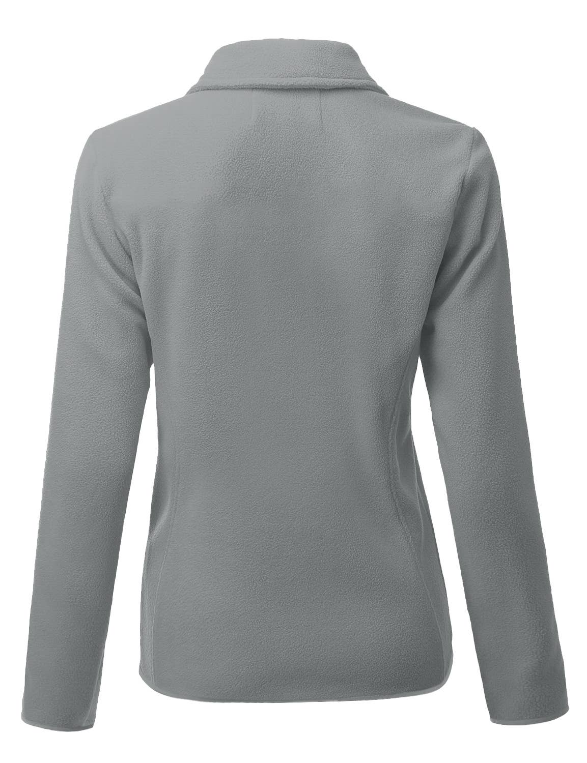 CWOJA693_Long Sleeve Full-Zip Thermal Basic Fleece Jacket