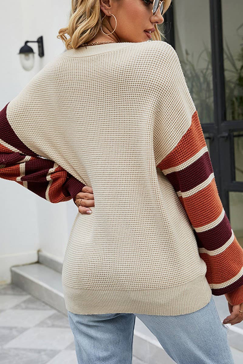 CWOSWL1716_Crew Neck Long Sleeve Pullover Sweater