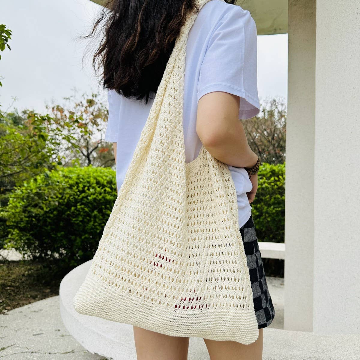 CWAB4577_TOTE KNIT HOLLOW WOVEN SHOULDER BAG